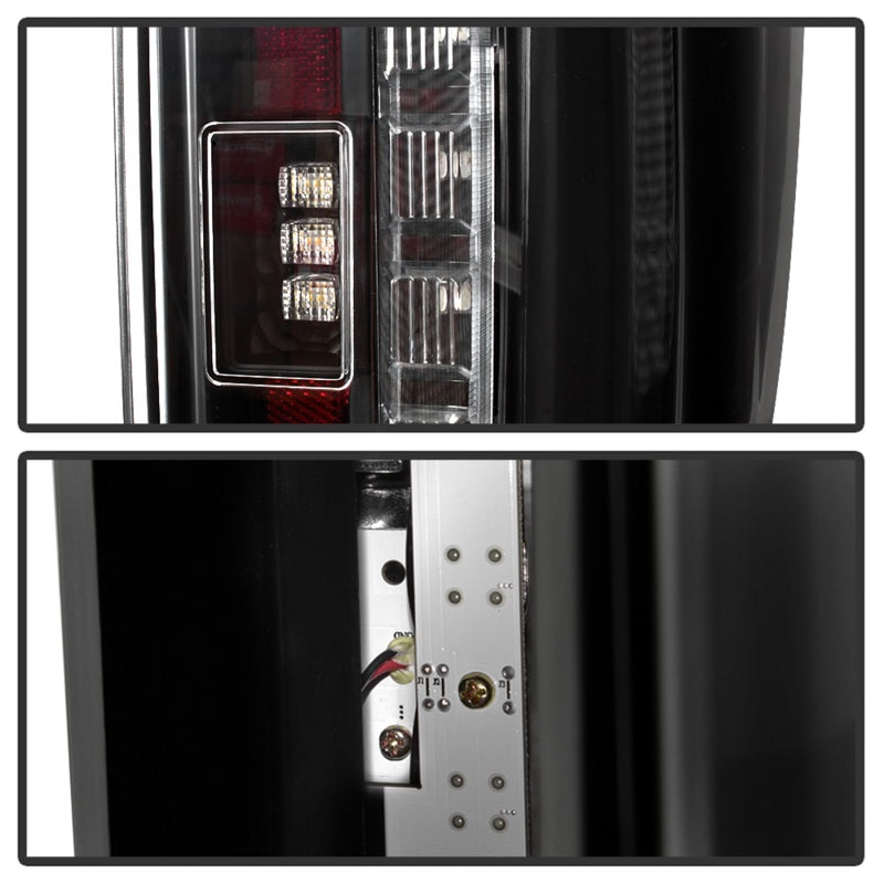 Spyder 17-18 Ford F250 (w/Blind Spot Sens./LED Model Only) LED Tail Lights-Blk ALT-YD-FS17BS-LED-BK Tail Lights SPYDER