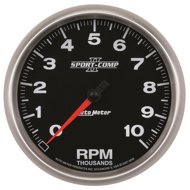 Autometer Sport-Comp II 5 inch 0-10000 RPM In Dash Tachometer Gauges AutoMeter