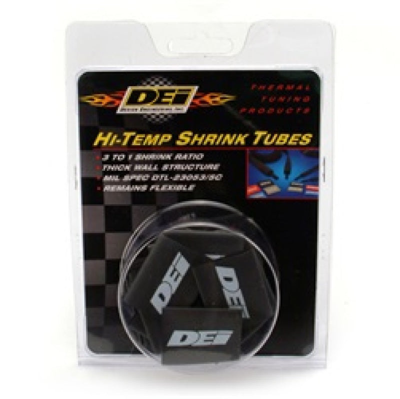 DEI Hi-Temp Shrink Tube 12mm x 1.5in - Black Heat Shrink DEI