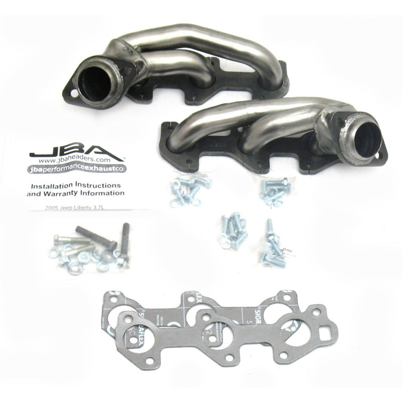 JBA 05-09 Jeep Liberty 3.7L V6 1-1/2in Primary Raw 409SS Cat4Ward Header Headers & Manifolds JBA