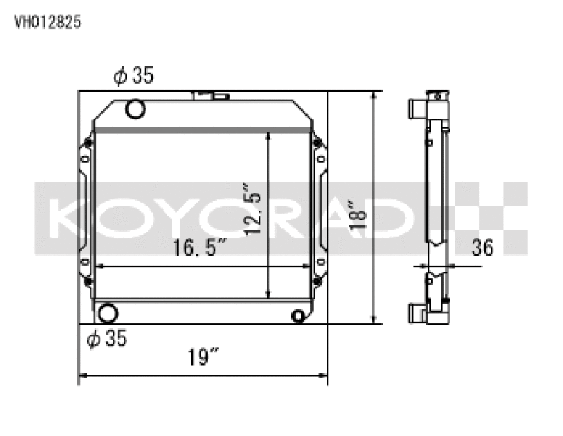 Koyo 71-74 Toyota Corolla 1.6L TE27/TE28/TS21 Manual Radiator Radiators Koyo