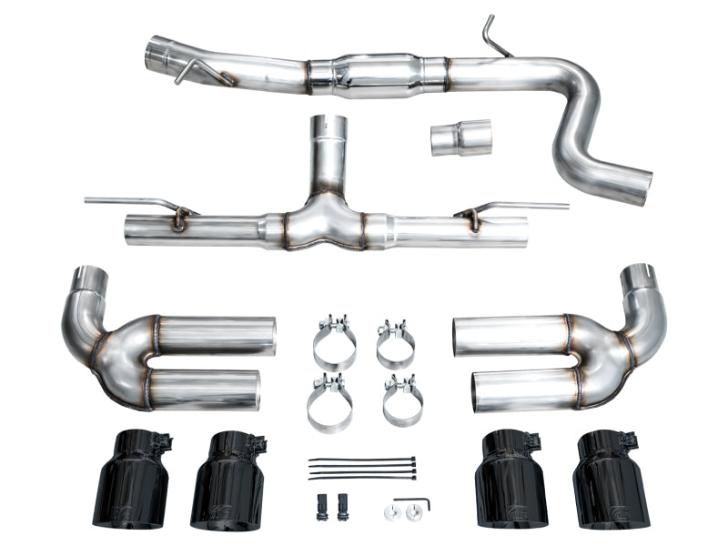 AWE 22-24 Audi 8Y S3 Track Edition Exhaust - Diamond Black Tips Catback AWE Tuning