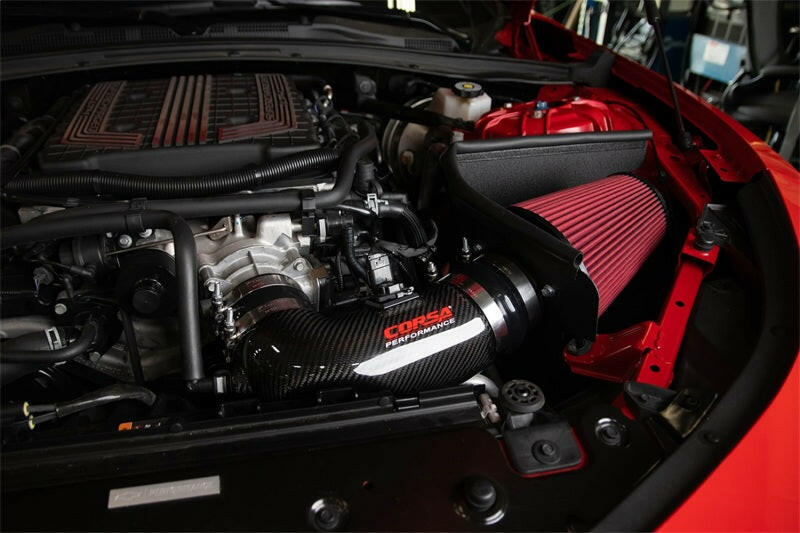Corsa 2017-23 Chevrolet Camaro ZL1 Carbon Fiber Air Intake w/ DryTech 3D No Oil Filtration Cold Air Intakes CORSA Performance