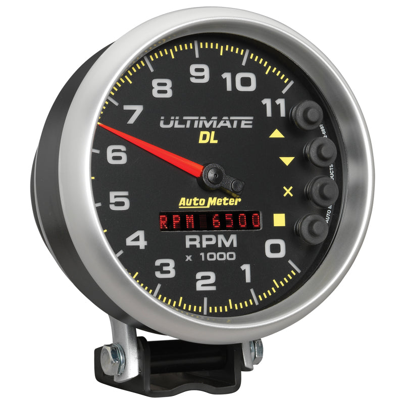 Autometer 5 inch Ultimate DL Playback Tachometer 11000 RPM - Black Performance Monitors AutoMeter