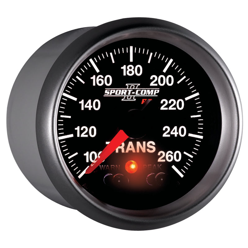 Autometer Elite 52.4mm 100-260F Transmission Temprature Peak & Warn w/ Electronic Control Gauge Gauges AutoMeter