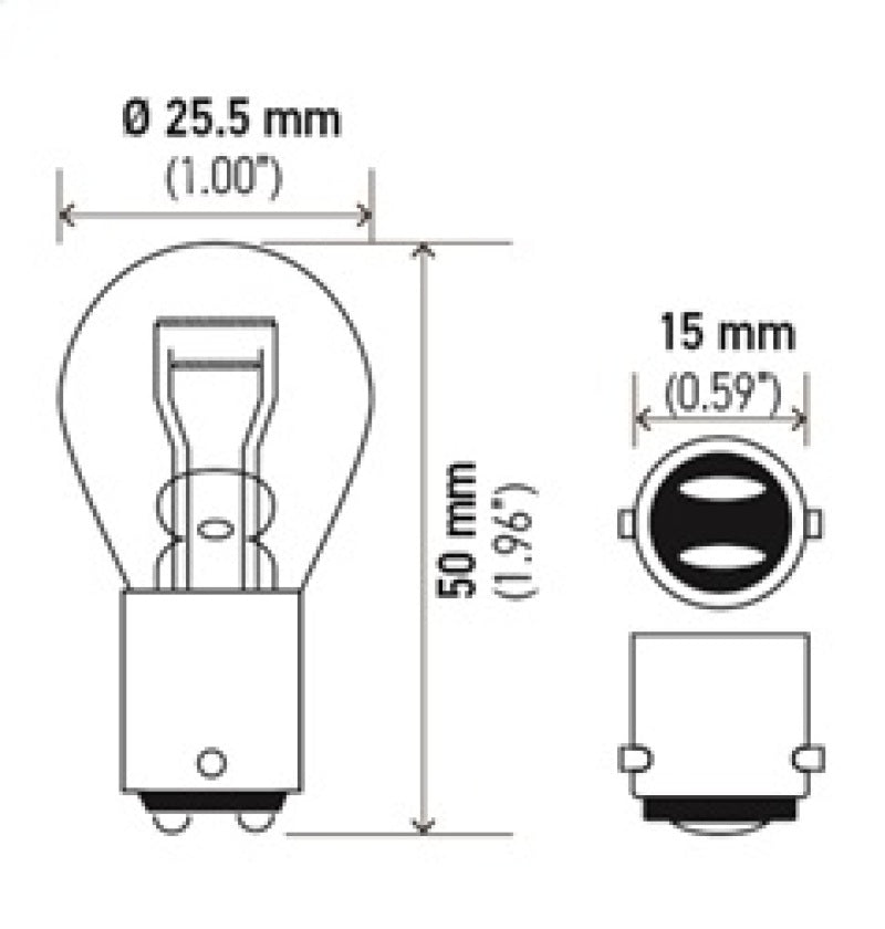 Hella BULB 1176A 12V 16/8W BA15d S8 - Min Qty 10 (211656701) Bulbs Hella