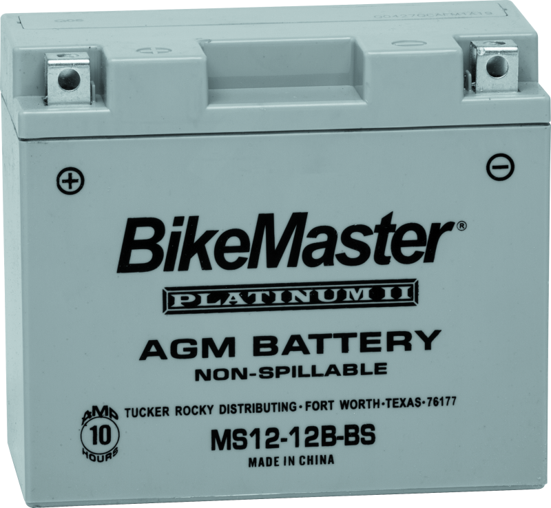 BikeMaster AGM Battery - MS12-12B-BS Batteries BikeMaster