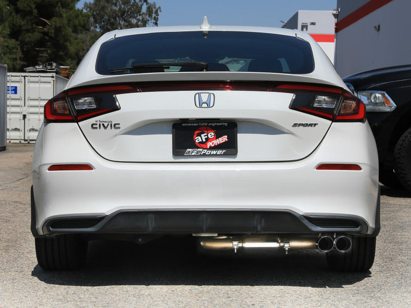 aFe POWER Takeda 2.5in 304 SS Cat-Back Exhaust w/ Polished Tips 22-25 Honda Civic L4-2.0L Catback aFe