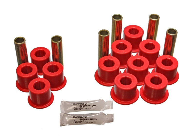 Energy Suspension Rear Spring Bushing Set - Red Bushing Kits Energy Suspension