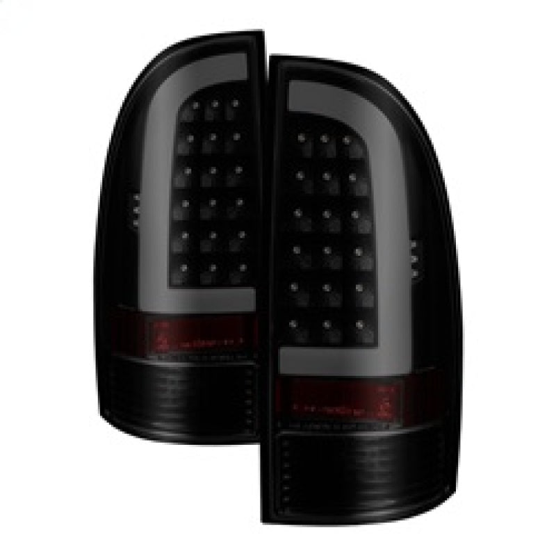 xTune 05-15 Toyota Tacoma (Excl LED Tail Lights) LED Tail Lights - Blk Smk (ALT-ON-TT05-LBLED-BSM) Tail Lights SPYDER