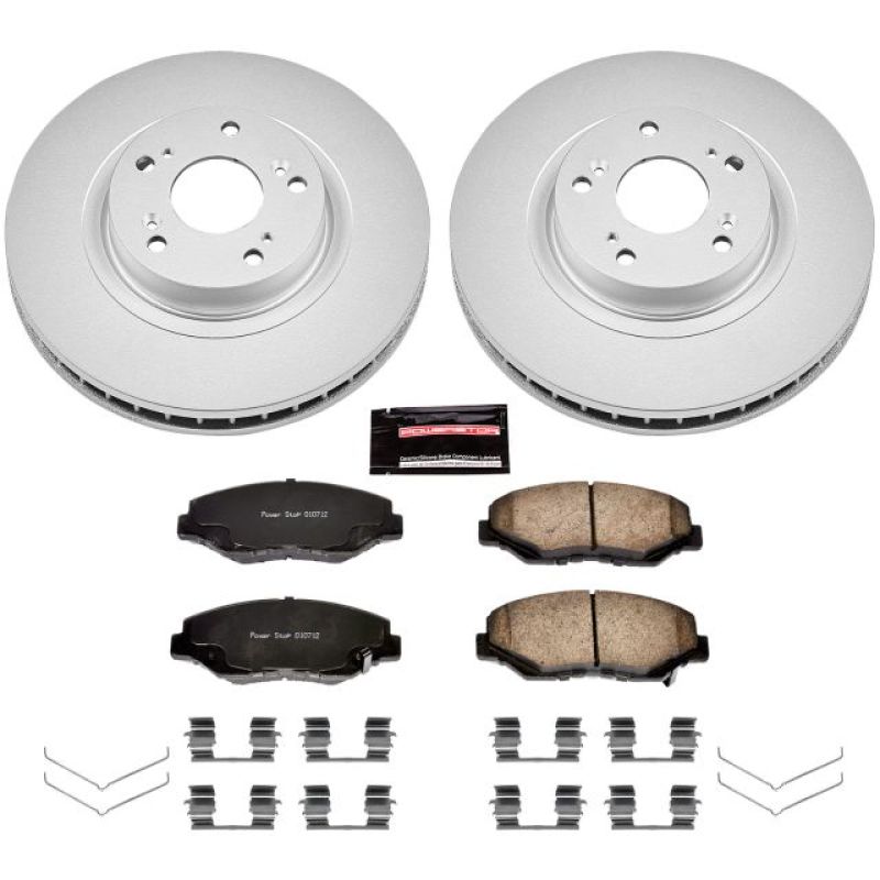 Power Stop 13-15 Acura ILX Front Z17 Evolution Geomet Coated Brake Kit Brake Kits - Performance Blank PowerStop