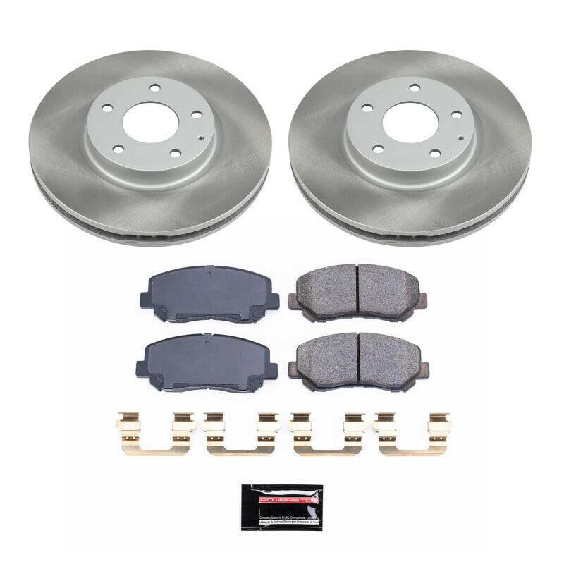 Power Stop 13-15 Mazda CX-5 Front Semi-Coated Rotor Kit Brake Kits - Performance Blank PowerStop