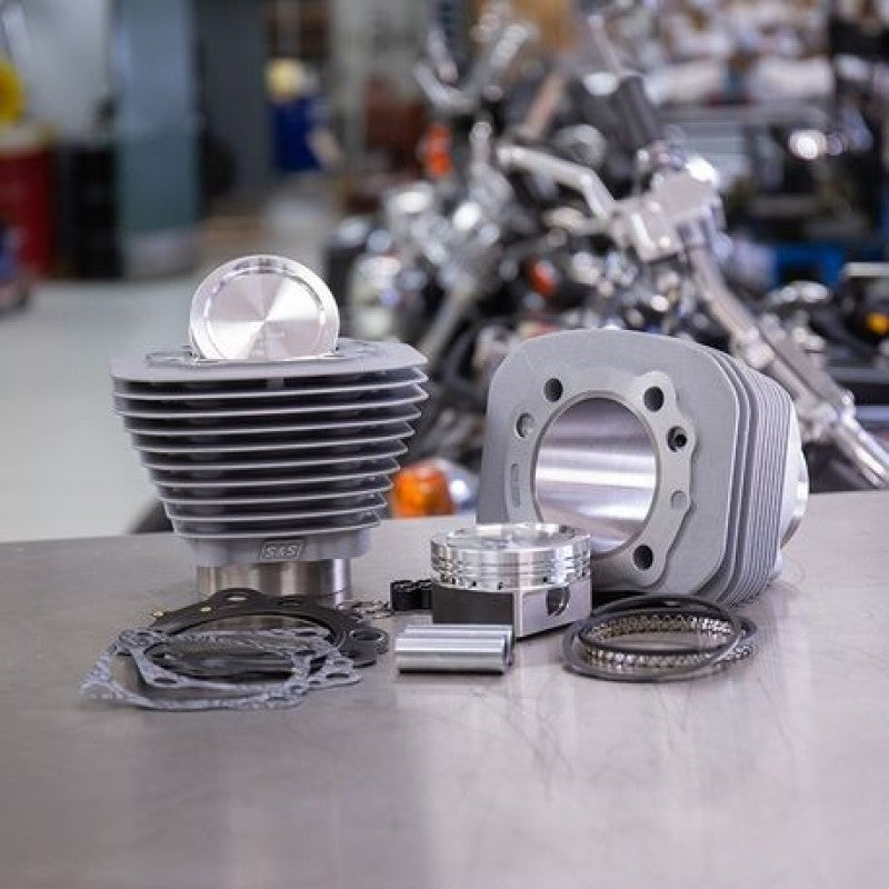 S&S Cycle 86-19 Sportster Models 883 to 1200cc Conversion Kit - Silver Piston Sets - Powersports S&S Cycle
