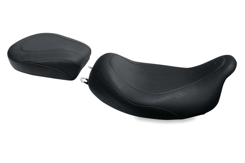 Mustang 08-21 Harley Electra Glide Std,Rd Glide,Rd King,Str Glide Tripper Solo Seat - Brown Solo Motorcycle Seats Mustang Motorcycle