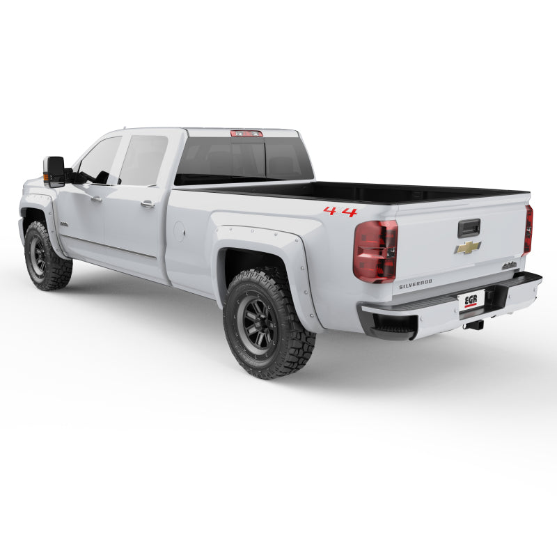 EGR 14+ Chev Silverado 6-8ft Bed Bolt-On Look Color Match Fender Flares - Set - Summit White Fender Flares EGR
