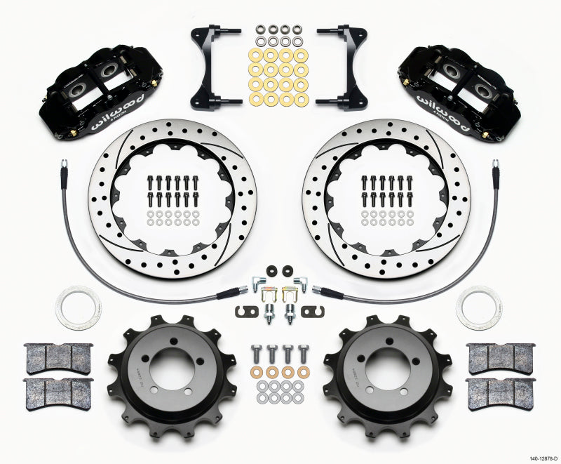 Wilwood Narrow Superlite 4R Rear Kit 12.88in Drilled 99-05 WRX / 99-07 Impreza Big Brake Kits Wilwood