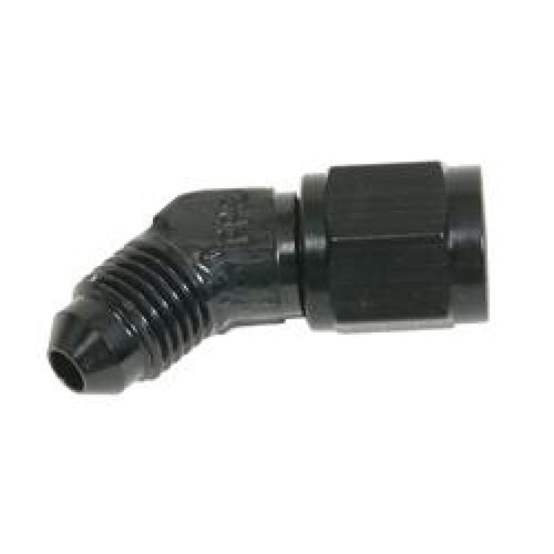 Fragola -8AN Female - Male Flare 45 Degree - Black Fittings Fragola