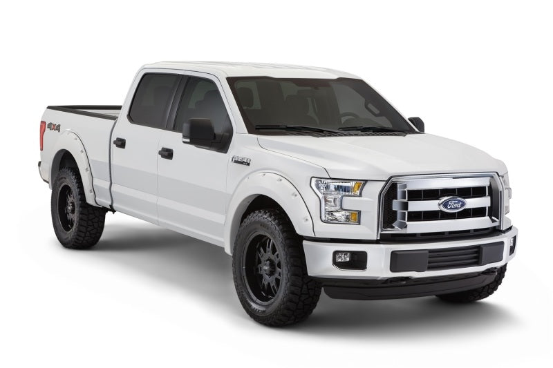 Bushwacker 16-17 Ford F-150 Styleside Pocket Style Flares 4pc 78.9/67.1/97.6in Bed - Oxford White Fender Flares Bushwacker