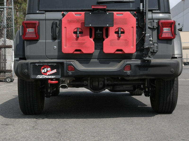 aFe MACH Force-Xp Axle-Back Exhaust System w/Polished Tip 18-20 Jeep Wrangler L4-2.0T / V6-3.6L Axle Back aFe
