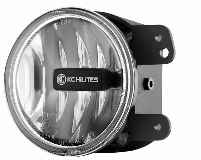 KC HiLiTES 10-18 Jeep JK 4in. Gravity G4 LED Light 10w SAE/ECE Clear Fog Beam (Single) Fog Lights KC HiLiTES