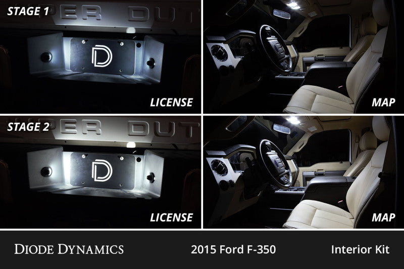 Diode Dynamics 08-16 d Super Duty F250/F350 Interior LED Kit Cool White Stage 2 Dash & Interior Trim Diode Dynamics
