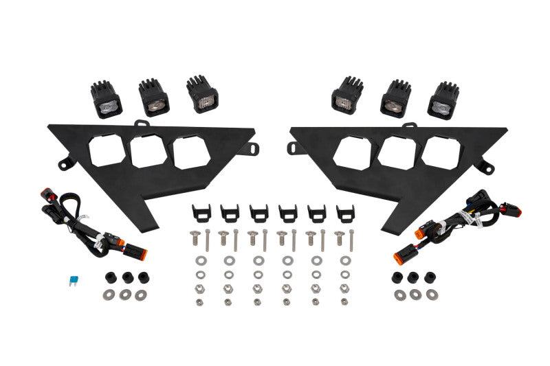 Diode Dynamics 20-Present Polaris RZR C1 Headlamp Kit Sport - White ABL (Pair) Headlights Diode Dynamics