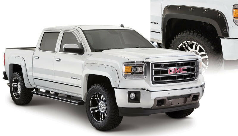 Bushwacker 16-18 GMC Sierra 1500 Boss Pocket Style Flares 4pc - Black Fender Flares Bushwacker
