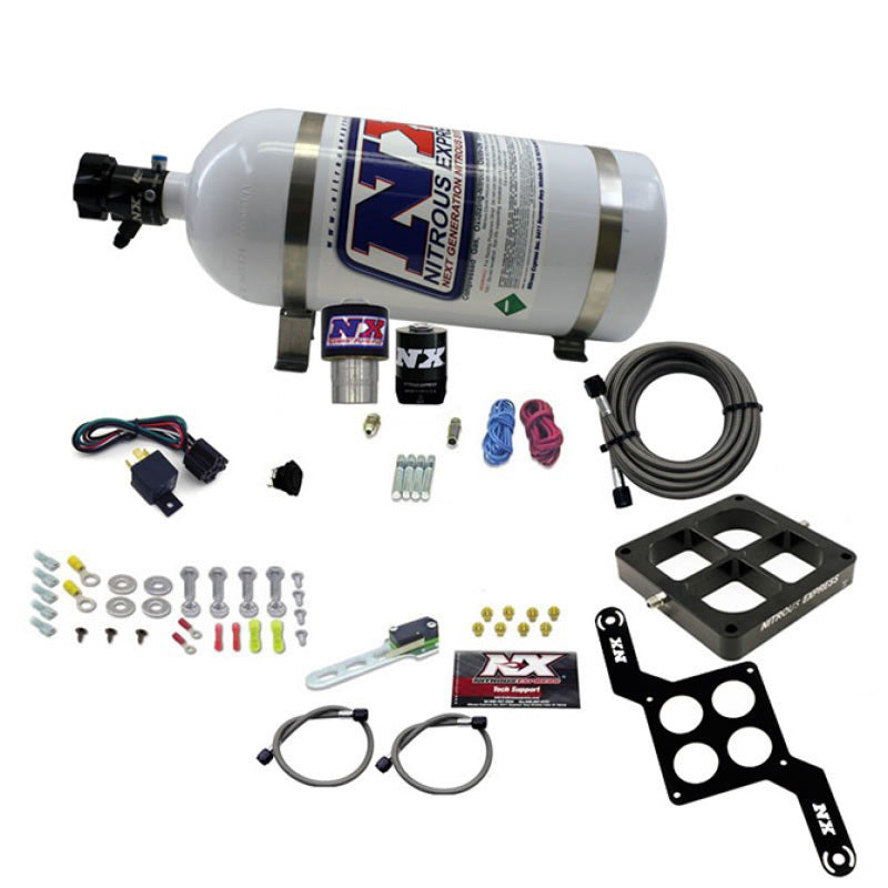 Nitrous Express Single Entry Crossbar RNC .178 4500 Flange Nitrous Kit (250-650HP) w/10lb Bottle Nitrous Systems Nitrous Express