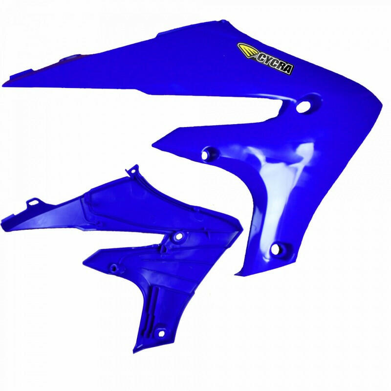 Cycra 20+ Yamaha WR250F Powerflow Radiator Shrouds - OEM Blue Plastics Cycra