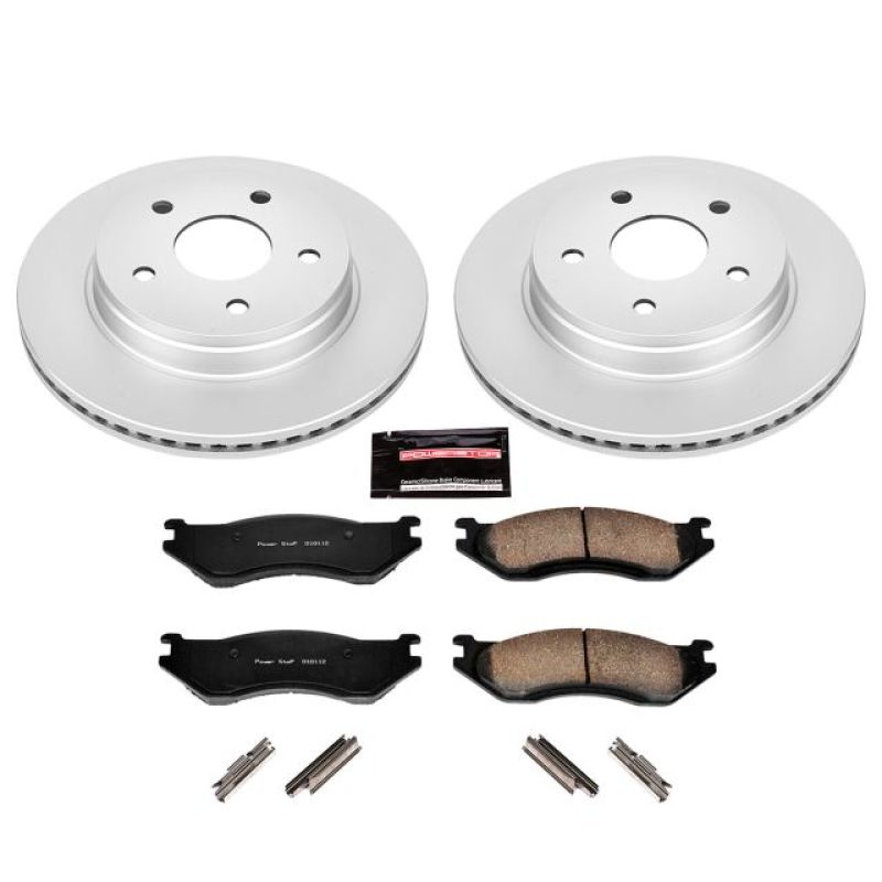 Power Stop 03-05 Dodge Ram 1500 Front Z17 Evolution Geomet Coated Brake Kit Brake Kits - Performance Blank PowerStop