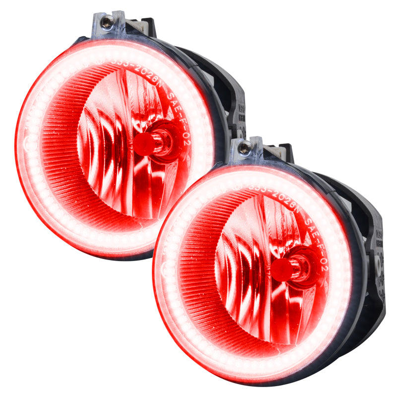 Oracle Dodge Challenger 08-14 LED Waterproof Fog Halo Kit - Red Fog Lights ORACLE Lighting