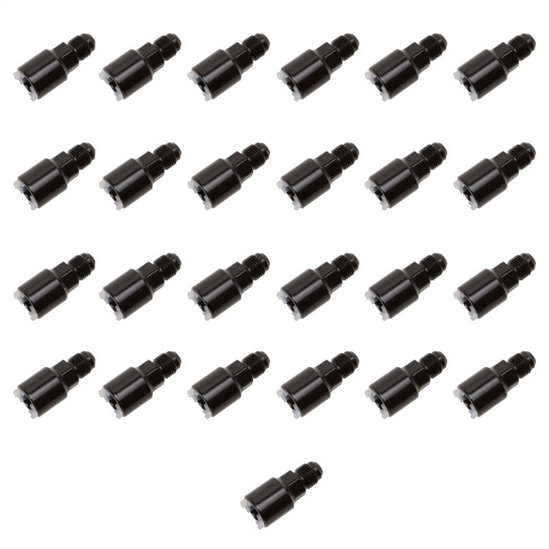 Russell Performance -6 AN male to 3/8in SAE quick-disconnect female (Black 25pc) Fittings Russell