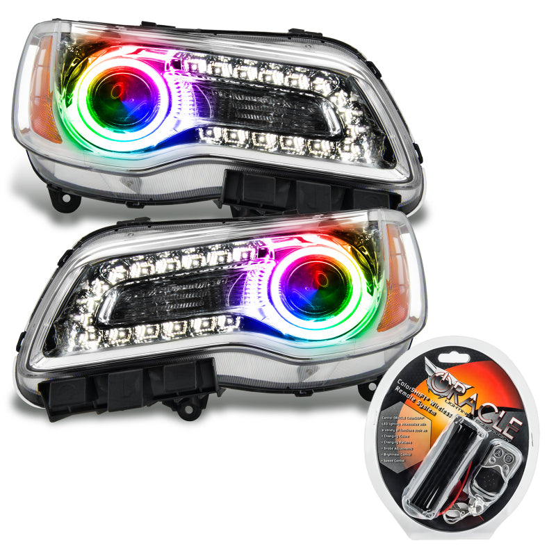 Oracle 11-14 Chrysler 300C SMD HL - Chrome - NON HID - ColorSHIFT Headlights ORACLE Lighting