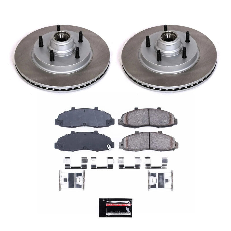 Power Stop 2004 Ford F-150 Heritage Front Semi-Coated Rotor Kit Brake Kits - Performance Blank PowerStop