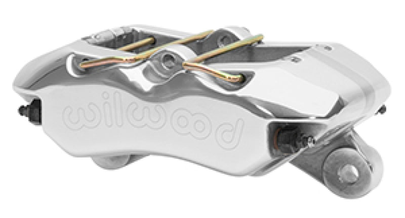 Wilwood Caliper-Forged Dynapro 5.25in Mount/ 4 - 1.98in Pistons/ .81in x 13.06in. Rotor - Polished Brake Calipers - Perf Wilwood