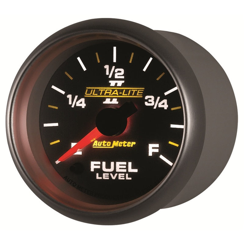 Autometer Ultra-Lite II 2-1/16in 0-280 Ohm Programmable Fuel Level Gauge Gauges AutoMeter