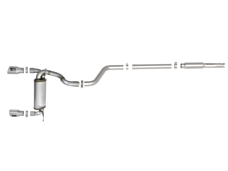 aFe Rebel Series 409 Stainless Steel Cat-Back Exhaust 18-21 Jeep Wrangler JL 2.0L (t) - Polished Tip Catback aFe