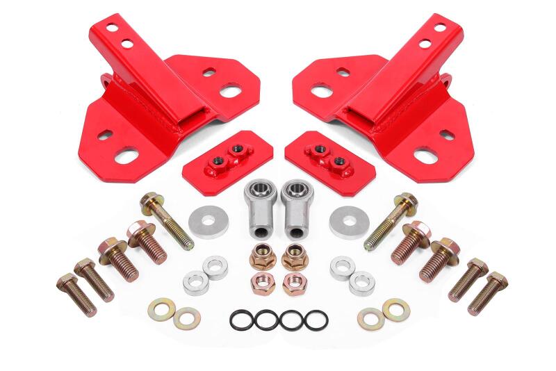 BMR Suspension 24-25 Ford Mustang Rear Steel Shock Mount - Red Shock Mounts & Camber Plates BMR Suspension