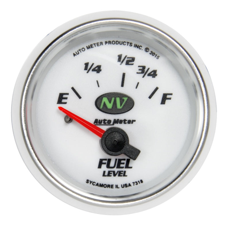 Autometer NV Gauge Fuel Level 2 1/16in 16e To 158f Elec NV Gauges AutoMeter