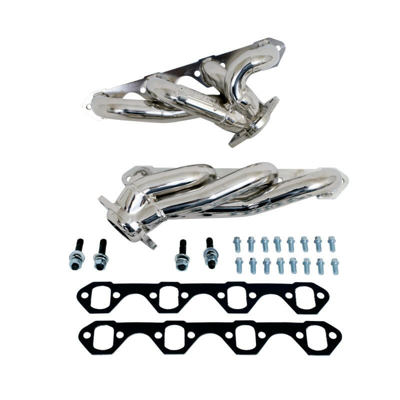 BBK 87-95 Ford F150 Truck 5.0 302 Shorty Unequal Length Exhaust Headers - 1-5/8 Silver Ceramic Headers & Manifolds BBK