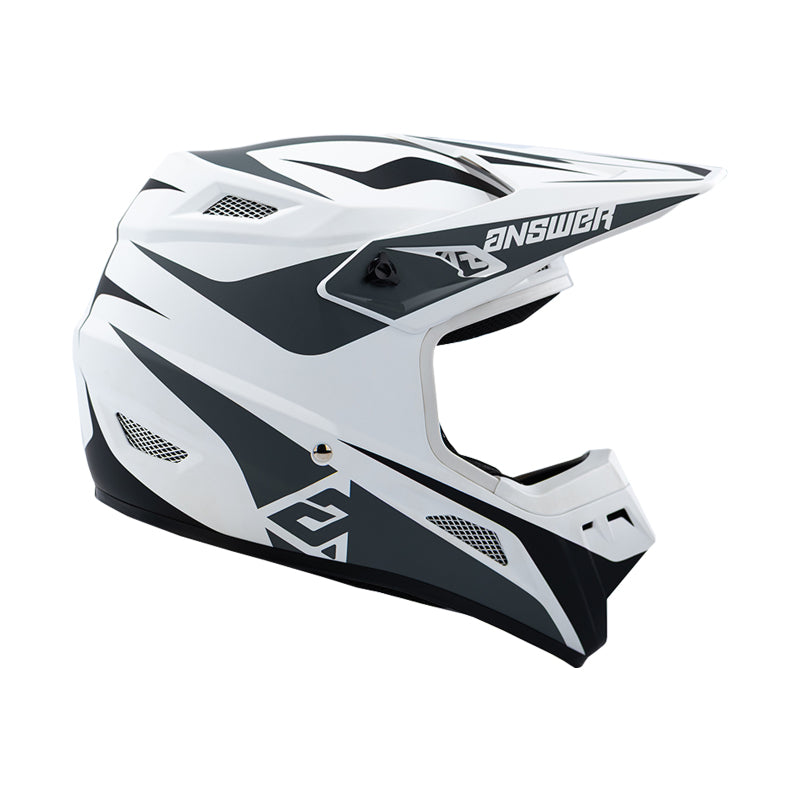 Answer 26 AR1 Mototown Helmet Glossy White/Grey/Black Youth - Medium Helmets and Accessories Answer