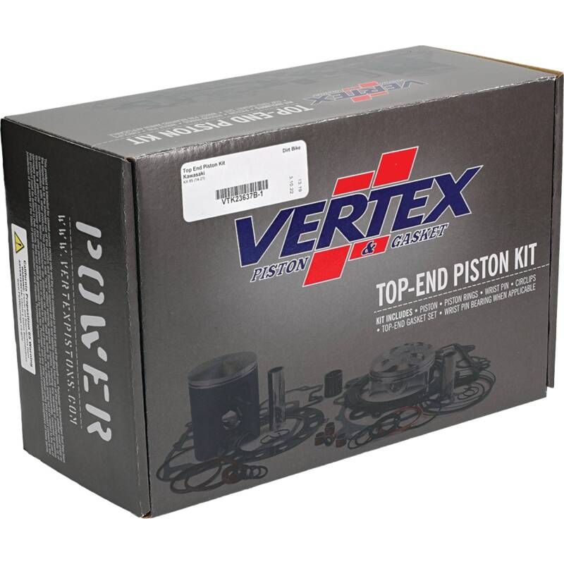 Vertex Piston 14-23 Kawasaki KX 85 85cc Cast Replica Top End Piston Kit Piston Sets - Powersports Vertex Pistons