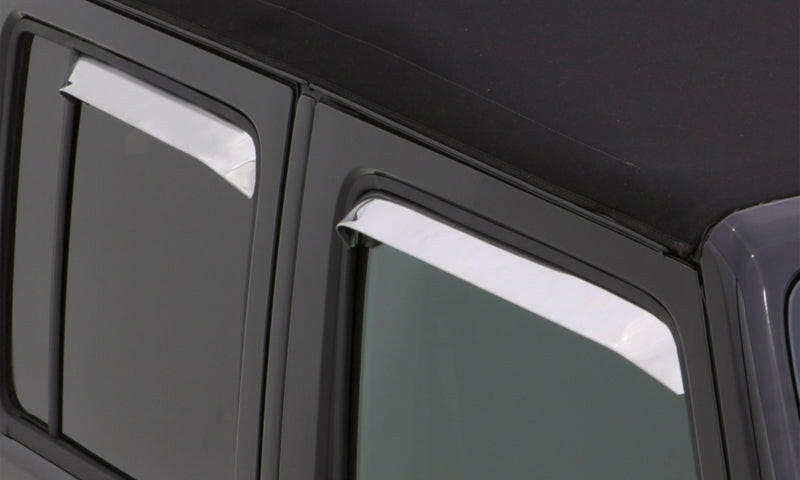 AVS 77-84 Buick Electra Ventshade Front & Rear Window Deflectors 4pc - Stainless Wind Deflectors AVS