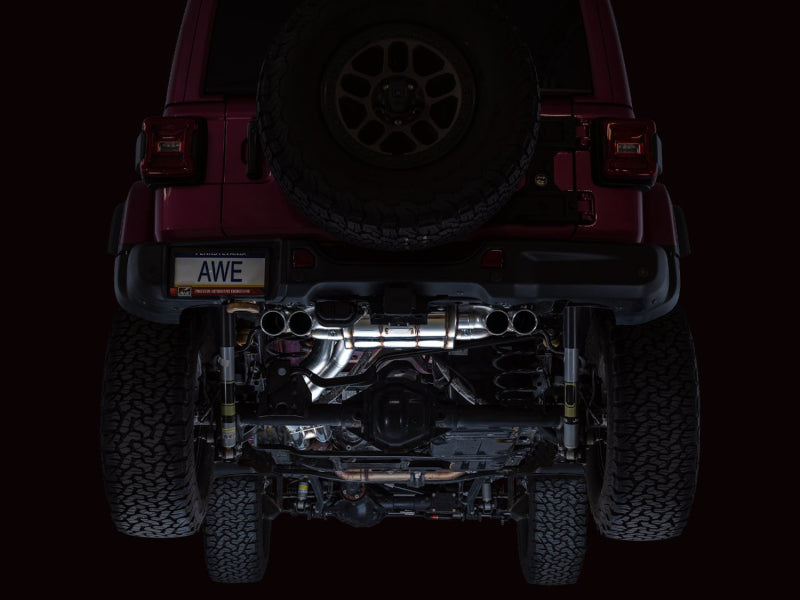 AWE Tuning 21+ Wrangler 392 Switchpath Cat-Back Exhaust- Quad BashGuards Catback AWE Tuning