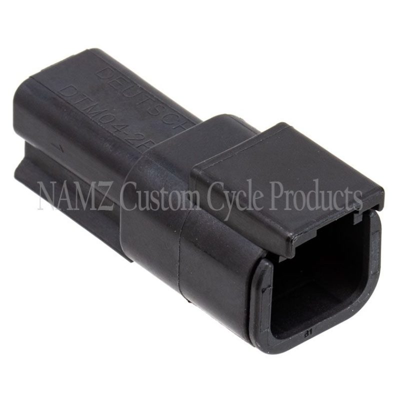 NAMZ Deutsch DTM 2-Position Receptacle w/2 Stamped Terminals & Wedgelock - Black (HD 74102-98BK) Wiring Connectors NAMZ
