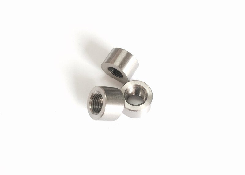 Ticon Industries 1/8in NPT Titanium Sensor Bung 1.5in to 5in Tubing - Coped End Bungs Ticon