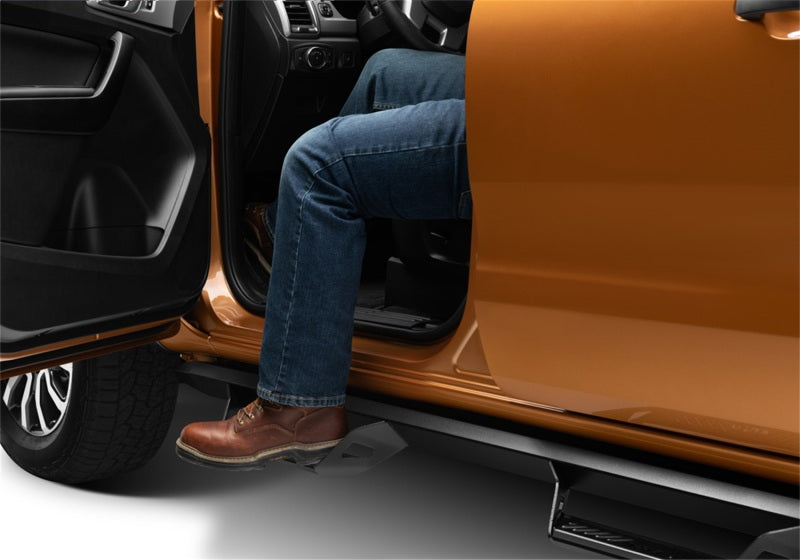 N-Fab Predator PRO 2019 Ford Ranger Crew Cab All Beds - Tex. Black - Cab Length Nerf Bars N-Fab