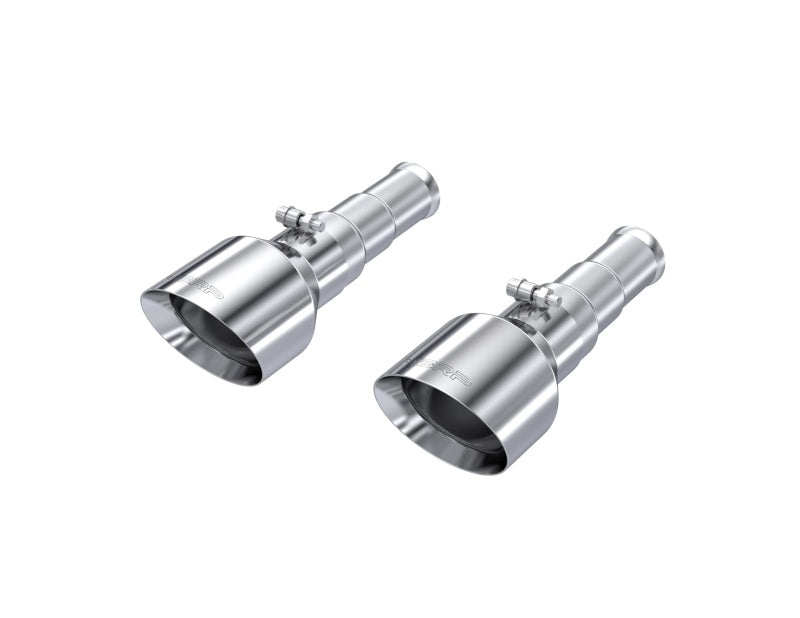 MBRP 19-24 Ram 1500 5.7L Hemi 3in Inlet 5in OD Dual Wall Angle Cut T304 SS Exhaust Tips - Pairs Catback MBRP