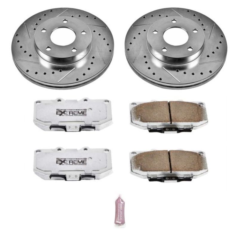 Power Stop 89-90 Nissan 300ZX Front Z26 Street Warrior Brake Kit Brake Kits - Performance D&S PowerStop