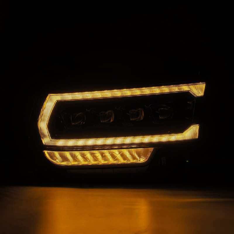 AlphaRex 19-21 Ram 2500 NOVA LED Proj Headlights Plank Style Alpha Blk w/Activ Light/Seq Signal/DRL Headlights AlphaRex